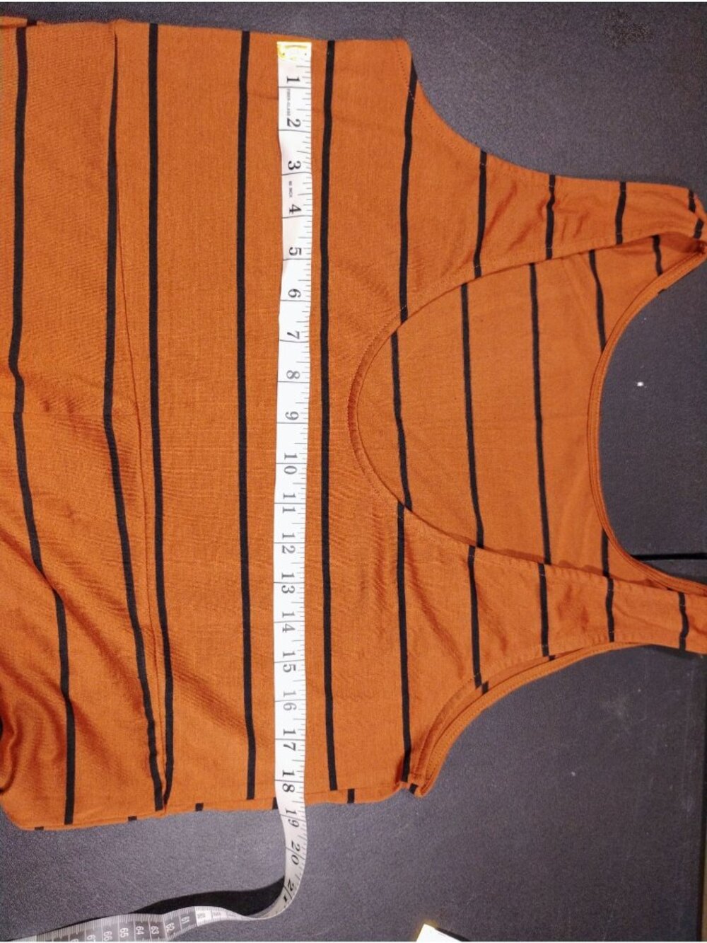 Striped Orange Sleeveless Maxi Dress Womens Size L Casual Style - Picture 6 of 6